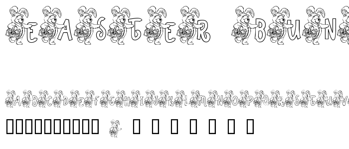 Easter Bunny Pooh font